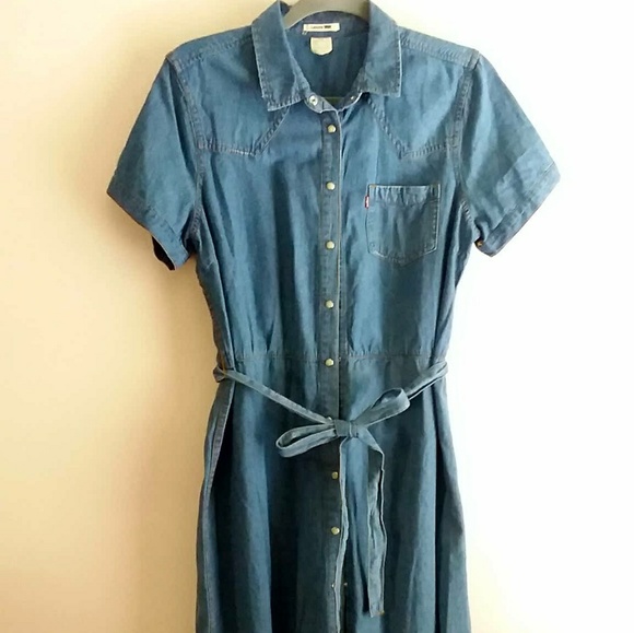 denim short sleeve dresses